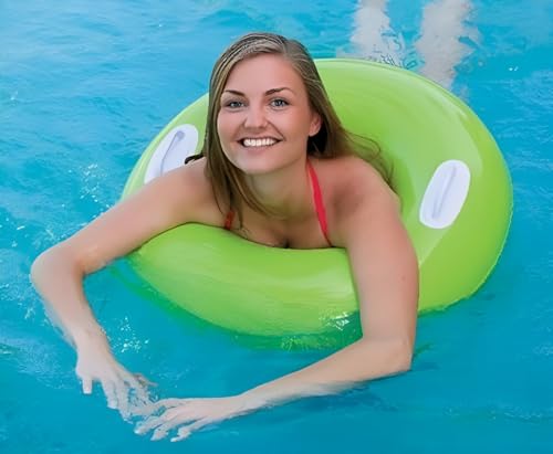 Image of Adult Swimming Ring Inflatable Pool Float, Multi Color, 30 inch
