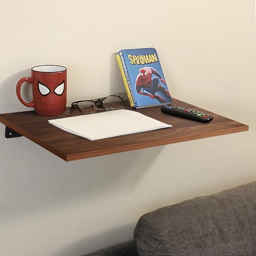 Image of Kaboon Universal Tabletop 40 inchx18 inch, Solid One-Piece Melamine Table Top, Double Desk L-Desk Floating Desk DIY, Home and Office,Dark Walnut