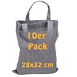 10 mittelgroße Baumwolltaschen mit kurzen Henkeln