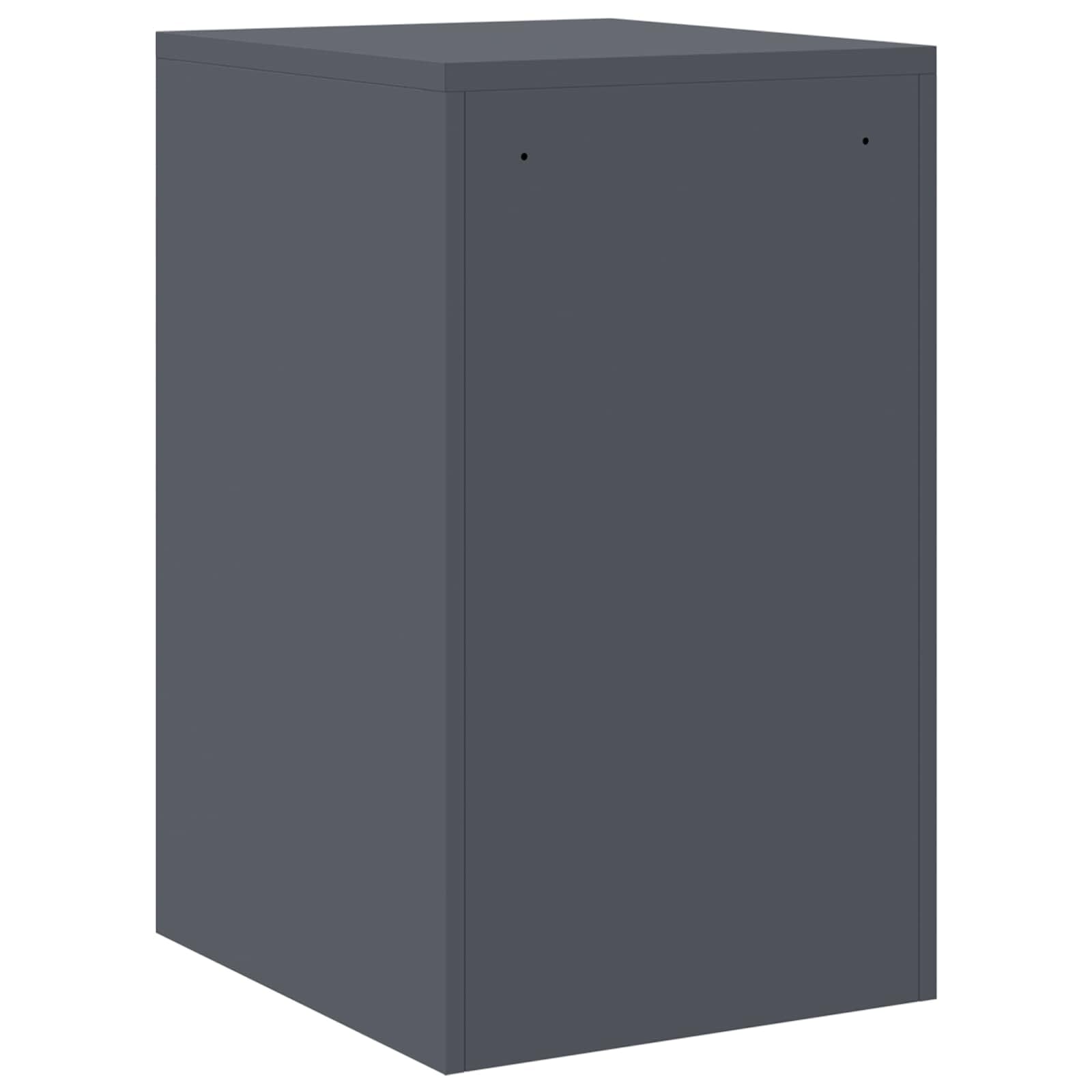 ACAGALA Armadio per File con Cassetto in Metallo, Cassettiera da Ufficio con 4 Cassetti, Mobile con Serratura Chiave, Armadietto Verticale per Documenti Metallo, 44x50x74,5 cm, Antracite