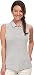 adidas Golf Women's Essentials Heather Sleeveless Polo Shirt, Medium Grey Heather, Medium
