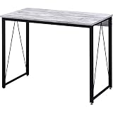 Acme Furniture Zaidin Writing Desk, Weathered White and Black