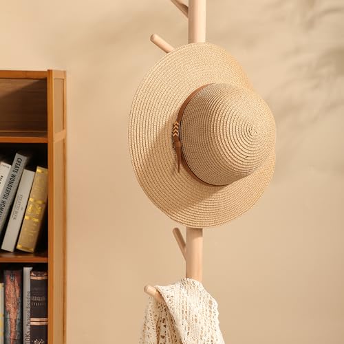 Image of Beach Sun Straw Hats for Women, UPF 50+ UV Sun Protection Wide Brim Summer Straw Hat Foldable Packable Roll up Cap