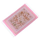 Matériau stable : fabriqué en polyester, le mini tapis est facile à nettoyer, , accessoires pour petites maisons, mini accessoires pour maisons