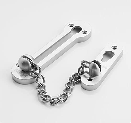 Lot de 6 chaînes de verrouillage pour porte - Antivol - Verrouillage de ventilation de fenêtre - Sécurité enfant - Entrebâilleur de porte universel - En acier inoxydable