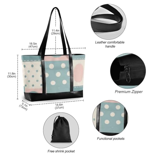 Patchwork Pattern Flowers Pastel Peach Waterproof 14 inch laptop bag with zipper work purses for nurses with bolso para laptop mujer4