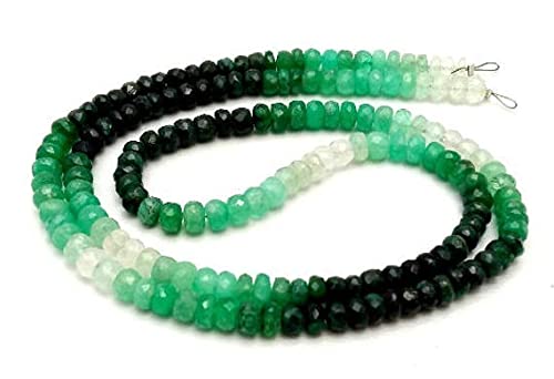 Émeraude naturelle de qualité supérieure en perles facettées 4 mm pour collier haut de gamme