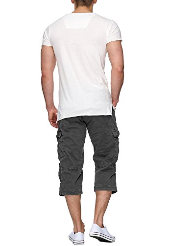 Indicode Nicolas Check 3/4 Cargo Shorts voor heren, geruit met 6 zakken incl. Riem van 100% katoen | Korte broek zomer herenshorts - Image 4