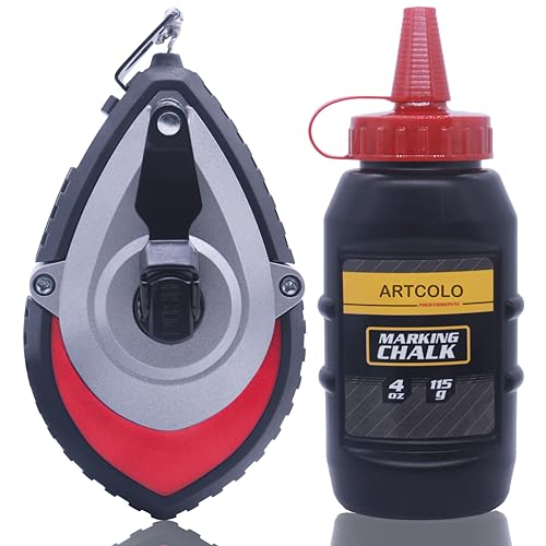 Chalk Reel Kit with 100ft Line and Red Chalk