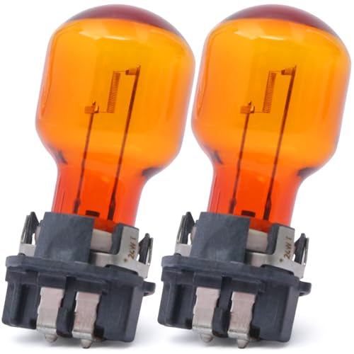 Mhrxusd 2 Pack PWY24W Front Turn Signal Light Bulbs Replacement for Passat 2016 for Lavida for Octavia 2017 for Audi A4 Q3 Q7 for Ford Fusion Mondeo EDGE, Replace 12174 12174NA 12174 NAHTR, 12V 24W