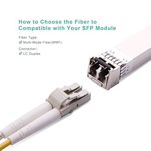 Image of 10Gtek Fiber Patch Cable - LC to LC OM3 10Gb /Gigabit Multi-Mode Jumper Duplex 50 /125μm LSZH Fiber Optic Cord for SFP Transceiver, Aqua, 30-Meter(98.4ft)