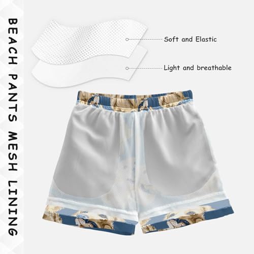 Golden Retriever Dog Boys Swim Trunks Toddler Shorts Swimwear Boardshorts4