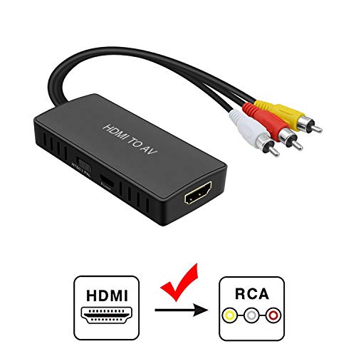 HDMI to AV Converter, HDMI Converter to RCA, HDMI Video Audio Adapter to