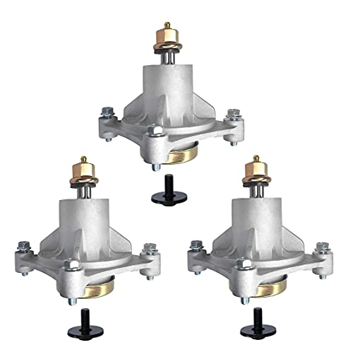 3 pack New 174356 Mower Spindle Assembly Replaces AYP 174356 174358 Husqvarna 532 17 43-56 With Mounting Screws and Blade Mounting Bolt,Mounting Holes are Threaded, Fits AYP 48" Decks 2002 & Newer