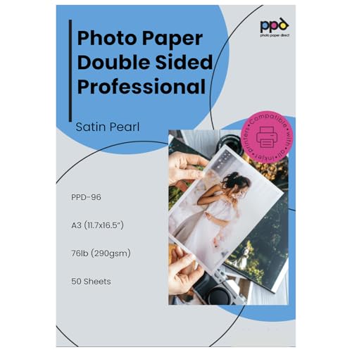 PPD Double-Sided Photo Paper 11x17, Satin Pearl, 290 gsm, 50 sheets
