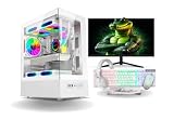 PC Gamer Branco Completo Intel Core i5 Memoria Ram 16GB SSD 240GB Monitor HDMI Kit Gamer