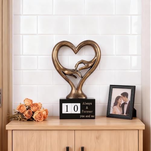 Estatua decorativa en forma de corazón para parejas miniatura 2