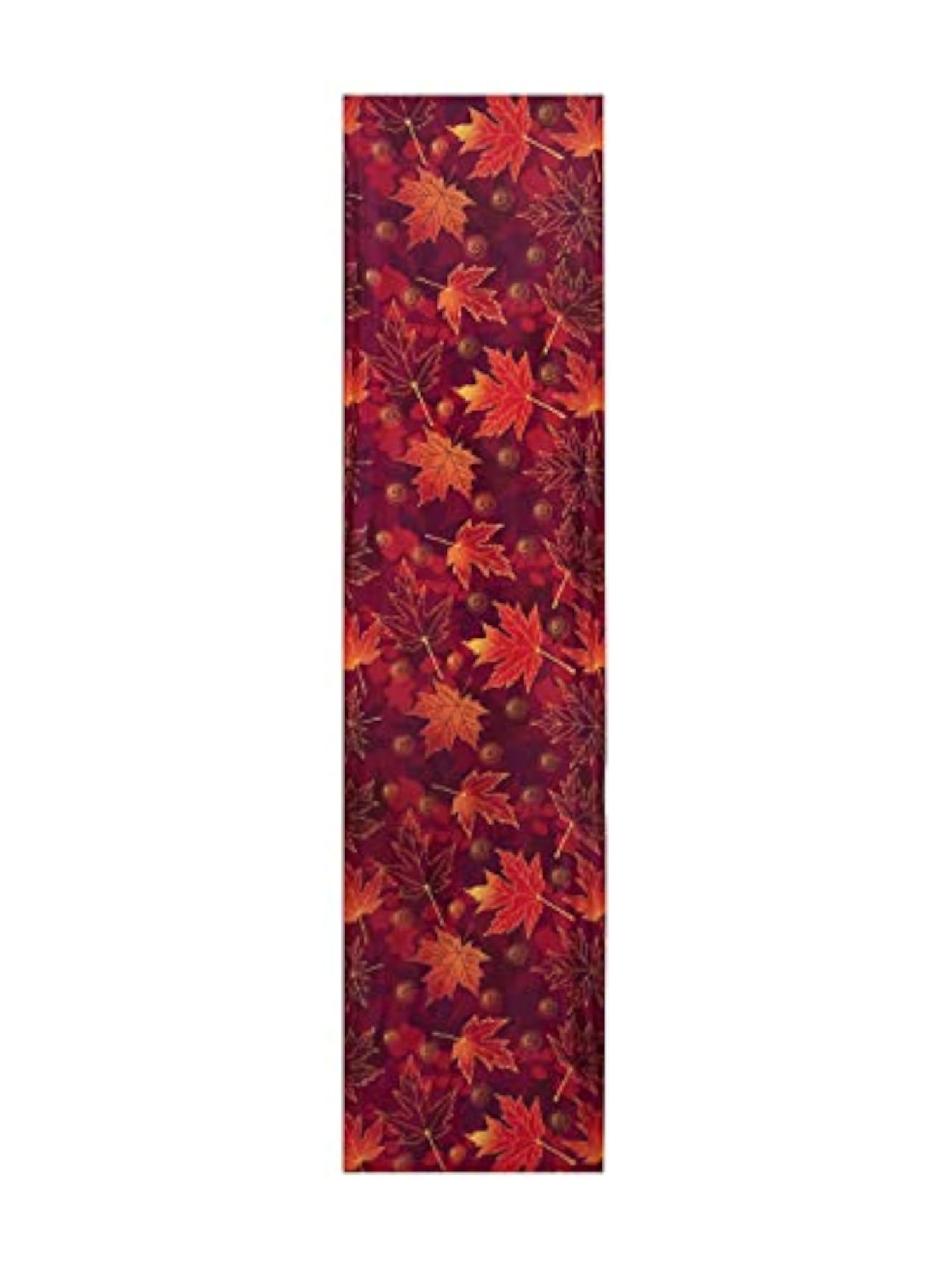 Leaf Pattern HD Printed Washable Table Runner