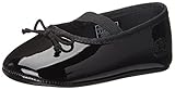 Polo Ralph Lauren Kids Baby-Girl's Allie Ballet Flat, Black Patent, Ruby, Black/Red/White, 2 M US Infant