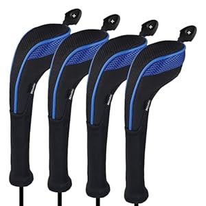 Andux 4 Pack Long Neck Golf Hybrid Club Head Covers Dial No. Tag CTMT-01