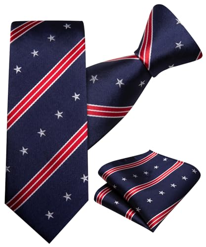Image of Barry.Wang Boys Ties School Pre-Tied Kids Necktie Handkerchief Clip Set Uniforms Child Ties for 8-14 Years Wedding Party