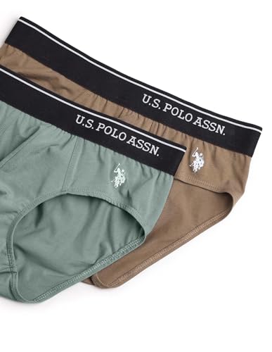 Image of U.S. Polo ASSN. Men's OEB18 Cotton Stretch Breathable Underwear Briefs - Pack of 2