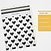 PAKABOO Poly Mailer Shipping Bags 12x15 Inch, 100 Pack, Non-Padded Envelopes with Tamper Proof Self-Seal, Hearts Print Packaging