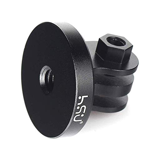 Image of HSU Aluminum Alloy Metal Go Pro Tripod /Monopod Mount with Aluminum Thumbscrew for Go Pro Hero 13, 12, 11, 10, 9, 8, 7, 6, 5, 4, 3+, 3, 2, 1 HD, Campark and Other Action Cameras (Black) (Black 1)