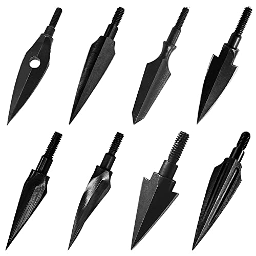 ZSHJGJR 矢尻 アーチェリー 矢 矢じり 125/150gr 伝統弓 矢尻 鏃 アローヘッド アローポイント アーチェリー 狩猟用 ブラッドヘッド 矢 狩猟 ネジ式 8種類 6本セット (タイプ5)