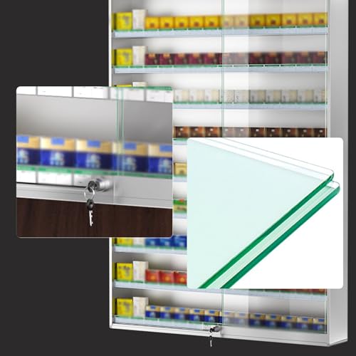 Support d'étagère à cigarettes avec verrou de sécurité et vitrine multicouche coulissante