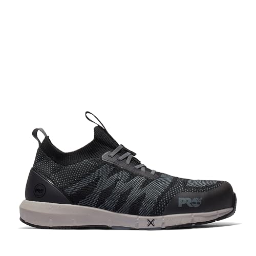 Timberland PRO Timberland PRO Men's Radius Knit Composite Safety Toe Puncture Resistant CSA Industrial Athletic Work Shoe, Black/Grey, 9.5 W