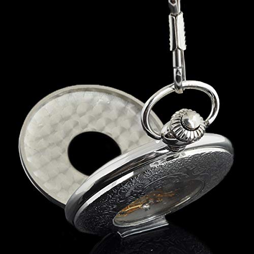 OIFMKC Pocket watch Silver Case Roma Dial Hand Wind Mechanical Pocket Watch With Chain 38cm relogio de bolso steampunk buy now online OIFMKC Pocket watch Silver Case Roma Dial Hand Wind Mechanical Pocket Watch With Chain 38cm relogio de bolso steampunk buy now online