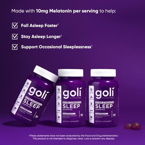 image for Goli Nutritional Supplement, Extra Strength Sleep Gummy 10mg Melatonin