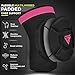 RDX Knee Pads for Work, OEKO TEX CERTIFIED, Anti-Slip Protective Thick Padded Foam Pad, Collision Avoidance Sleeves Pair, MMA Muay Thai Grappling Volleyball Football Wrestling Gardening. (PINK, XL)