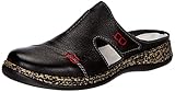 weiche Decksohle Rieker Damen Clogs 46362-00 schwarz Gr. 38