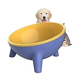Cuenco inclinado para gatos de 15°, cuenco inclinado antideslizante elevado para mascotas con soporte triangular para mascotas pequeñas, cuenco de alimentación para gatos pequeños, 9.2 onzas