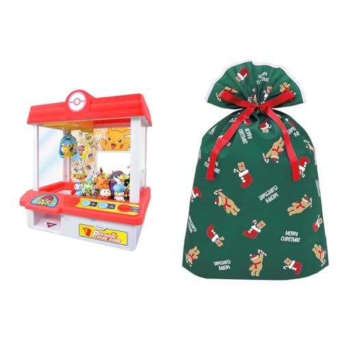 タカラトミー(TAKARA TOMY) ポケットモンスター ポケモン クレーンゲーム +インディゴ クリスマス ラッピング4L キャンディベア グリーン XG036のサムネイル