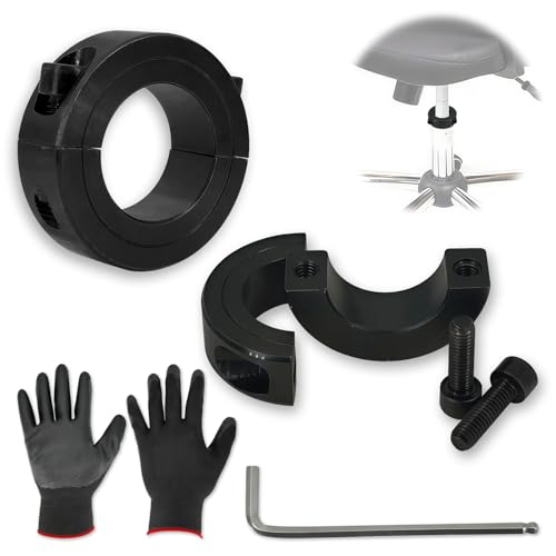 Gasdruckfeder Bürostuhl Ersatzteile zum Stopper Sinkenden - 2X 28mm Bürostuhlklemmen Gasfeder Bürostuhl Reparieren Zubehör mit Schutzhandschuhen und Entfernungswerkzeuge, für höhenverstellbare Stühle