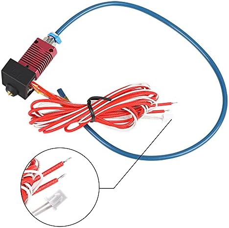 Creality Official Ender 3 Hotend Upgrade Assembled Extruder MK8 Hotend 24V with Capricorn Bowden PTFE Tube 1.75mm, Silicone Sleeve×50.4mm Nozzle×5, Pneumatic Couplers×4 for Ender 3 Pro, Ender 3S