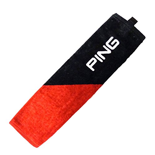 Ping Golf Tri-Fold Towel 2017 Red/Black New