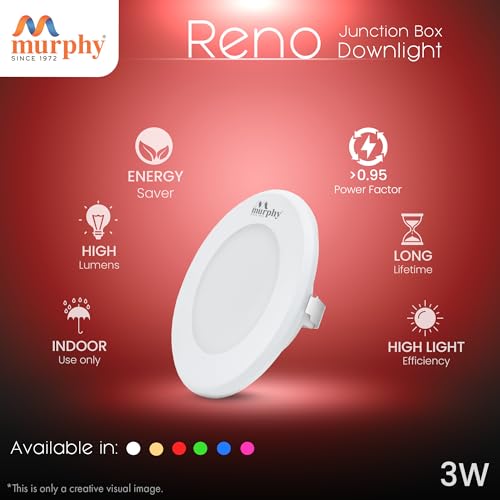 Image of Murphy 3W Mini Reno Ultra Slim Ceiling Light, Junction Box LED Down Light (Pack of 15, Blue) with 2 Year Warranty