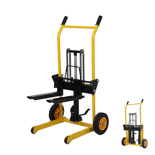 フォークリフト ハンドリフト 油圧式 折りたたみ リフター 頑丈 スチール製 耐荷重200kg 高さ調節可能 最高位89cm 足踏式 昇降台車 運搬車 キャスター付き 移動が簡単 倉庫 ガレージ スーパー 物流作業に
