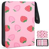 Collectible Trading Card Albums, 400 Card Holders with 50 Removable Sleeves, Portable 4 Pockets Collectible Trading Card Binder, PU Card Collection Binder for MTG, TCG, Sport Card, Game Cards