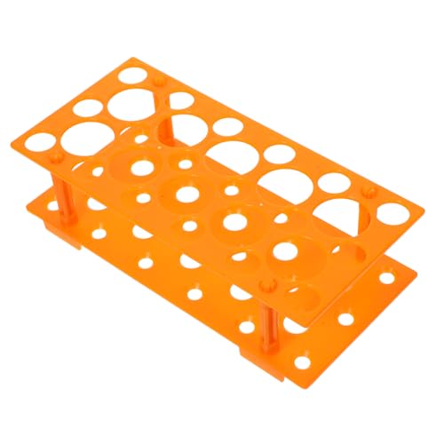FUNOMOCYA Rack Sampling Tubes Rack Lab Tube Racks Test Tube Stand Test Tube Organizer Vial Holder Test Tube Holder Test Tube Rack Stand Pp Orange
