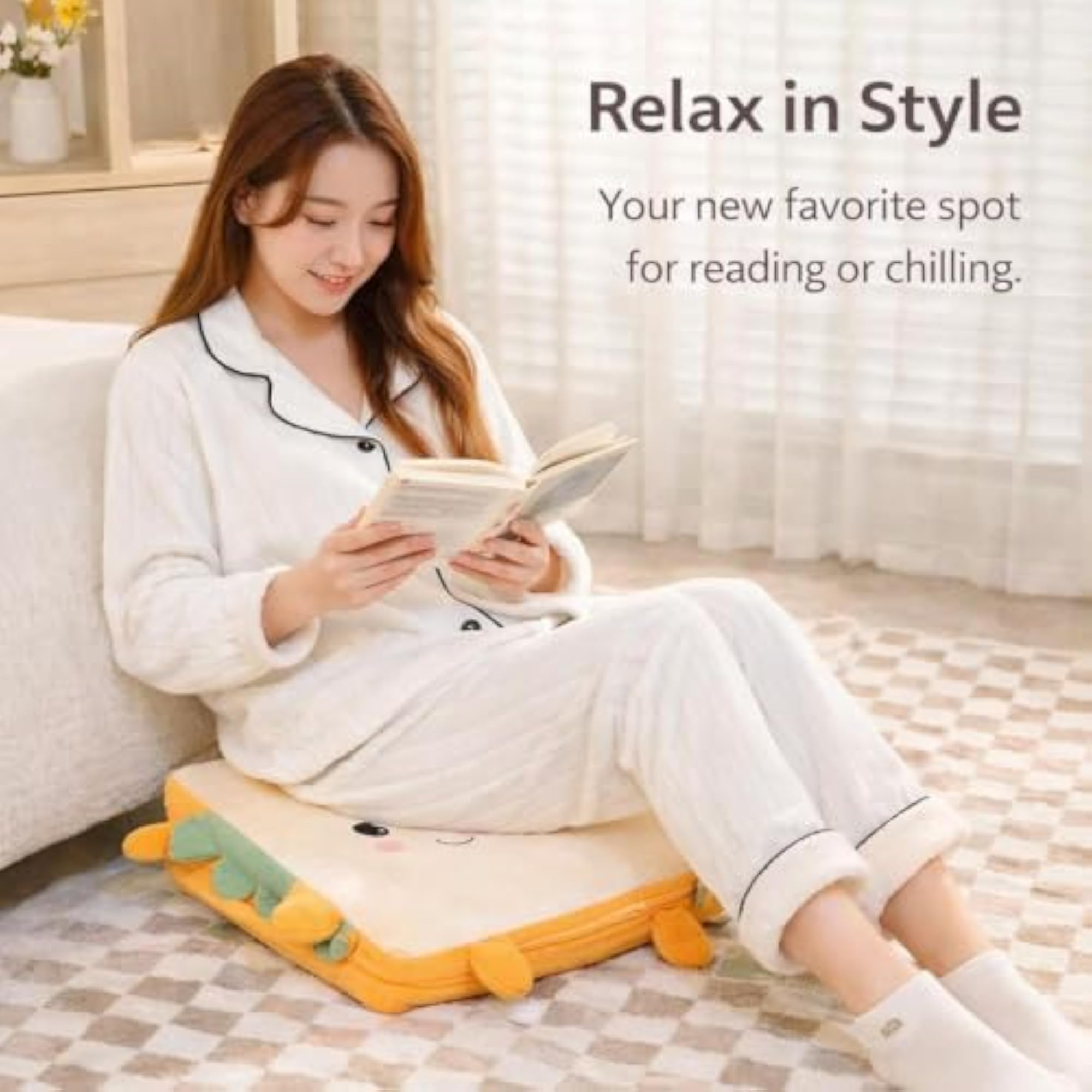 Reversible Cooling Floor Cushion, Memory Soft