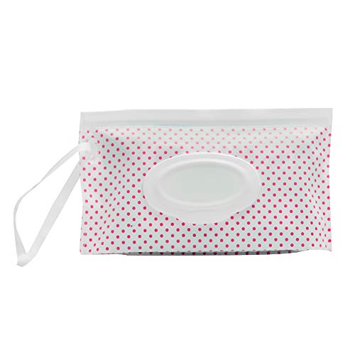 Hankyky 1pcs Dispensador de bolsa de toallitas húmedas ecológico Estuche de EVA Estuche de viaje Soporte de bolsa de embrague Reutilizable Recargable Portátil Contenedor de toallitas para bebés