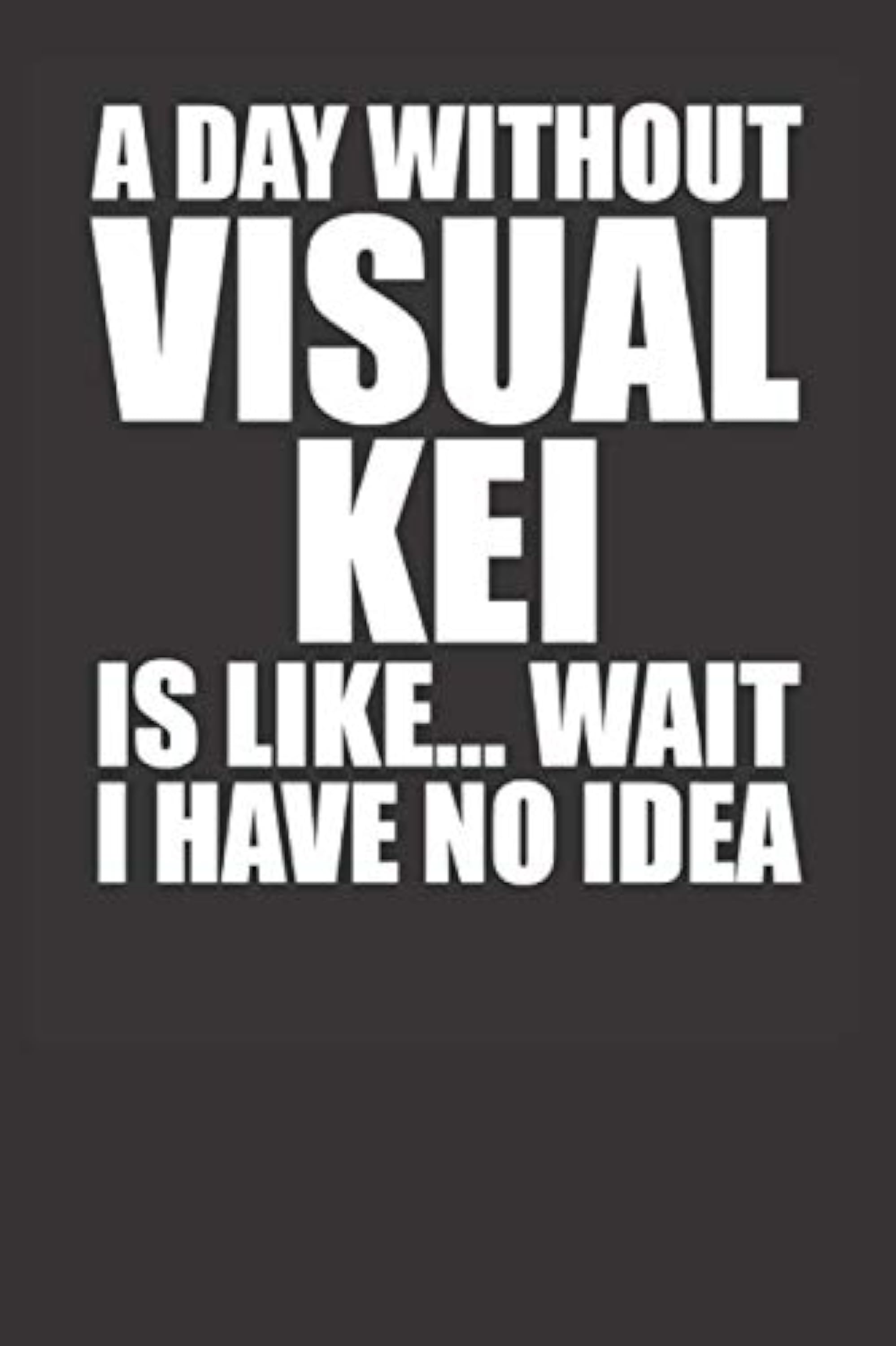 A Day WIthout Visual Kei Funny 120 Page Notebook Lined Journal for Lovers of Japanese Jrock Music
