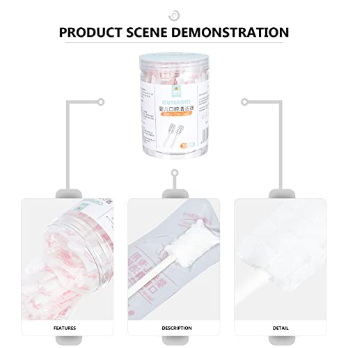 Beaupretty 30 pincéis de cuidados infantis confortáveis para limpeza de língua de gaze