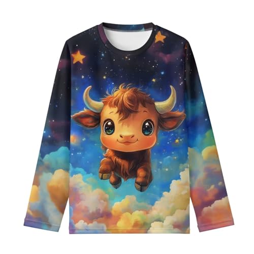 Image of Long Sleeve Shirts for Girls Winter Tops 3-16t Cartoon T Shirts for Fall Clothes