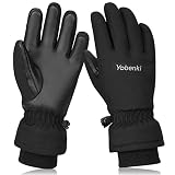 Yobenki Ski Gloves,Winter Waterproof Snow Gloves Non-Slip Breathable Cold Weather Gloves for Kids Bo